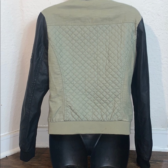 By Bernardo Collection olive green moto jacket. - Picture 2 of 8